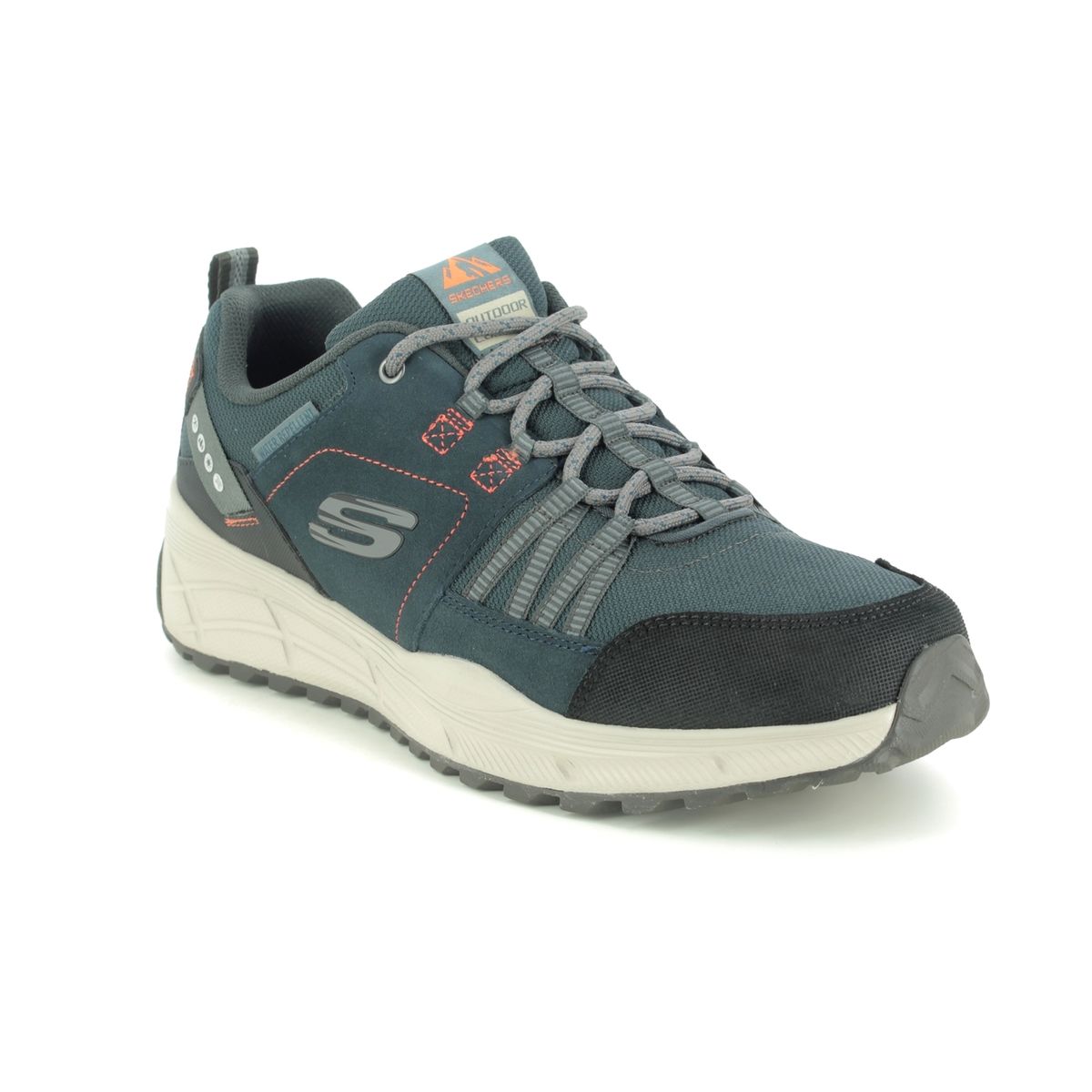 Skechers Equalizer Trail Relaxed Fit Navy Mens Trainers 237023 In Size 8.5 In Plain Navy