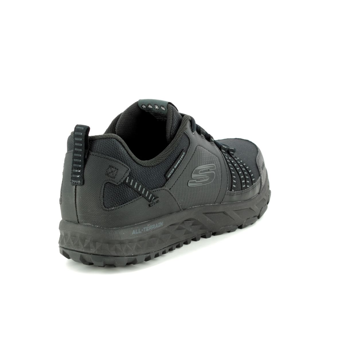skechers all black trainers