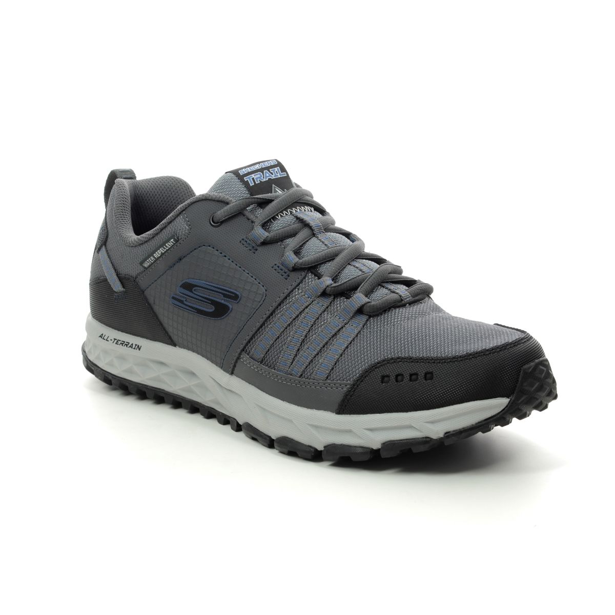 Skechers Escape Plan Charcoal Mens Trainers 51591 In Size 10 In Plain Charcoal