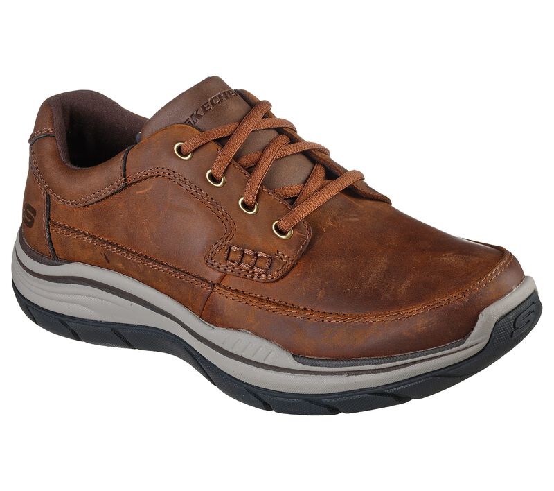 Skechers Expected Raymer Relaxed Brown Mens Comfort Shoes 204367 In Size 8.5 In Plain Brown