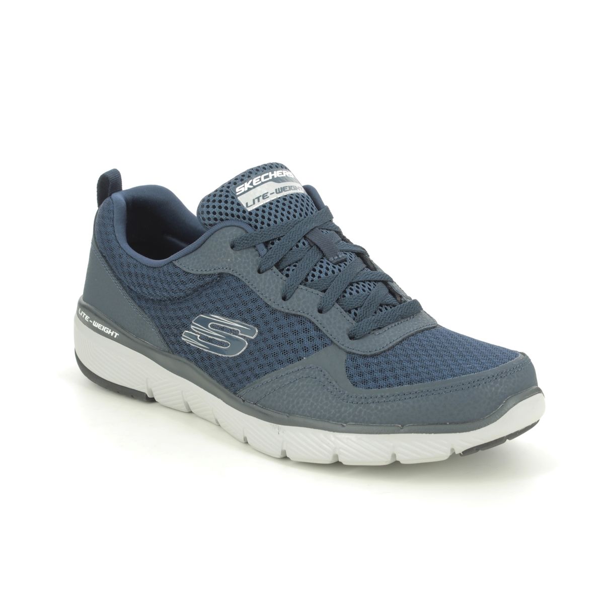 Skechers Flex Advantage 3 NVY Navy Mens trainers 52954 in a Plain Textile in Size 12