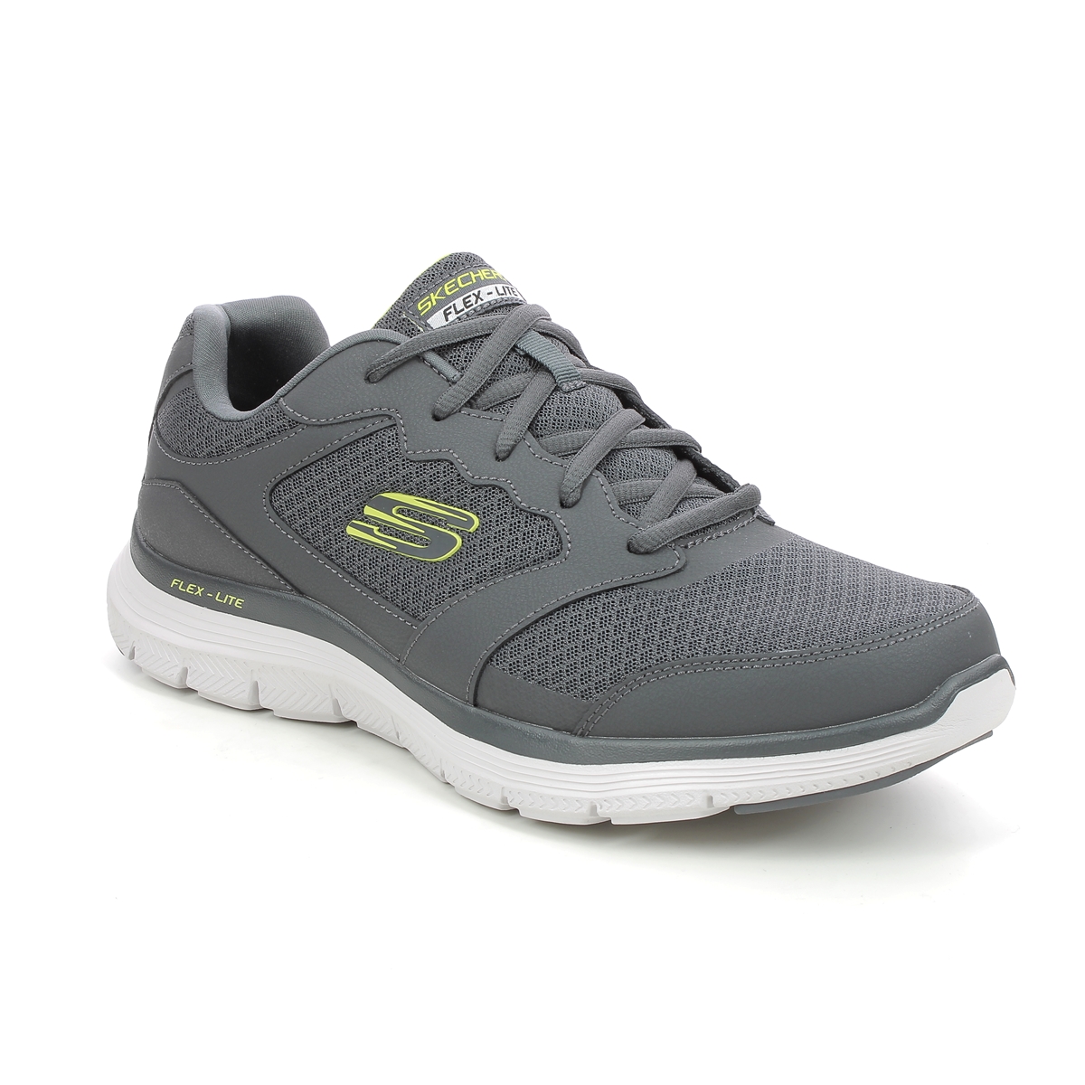 Skechers Flex Advantage 4.0 Charcoal Mens Trainers 232225 In Size 9 In Plain Charcoal