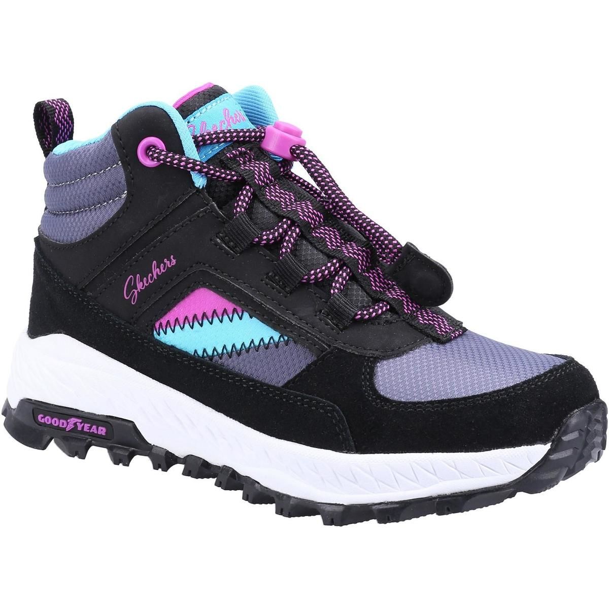 Skechers Fuse Tread G Black Kids Girls Boots 302949L In Size 31 In Plain Black For kids