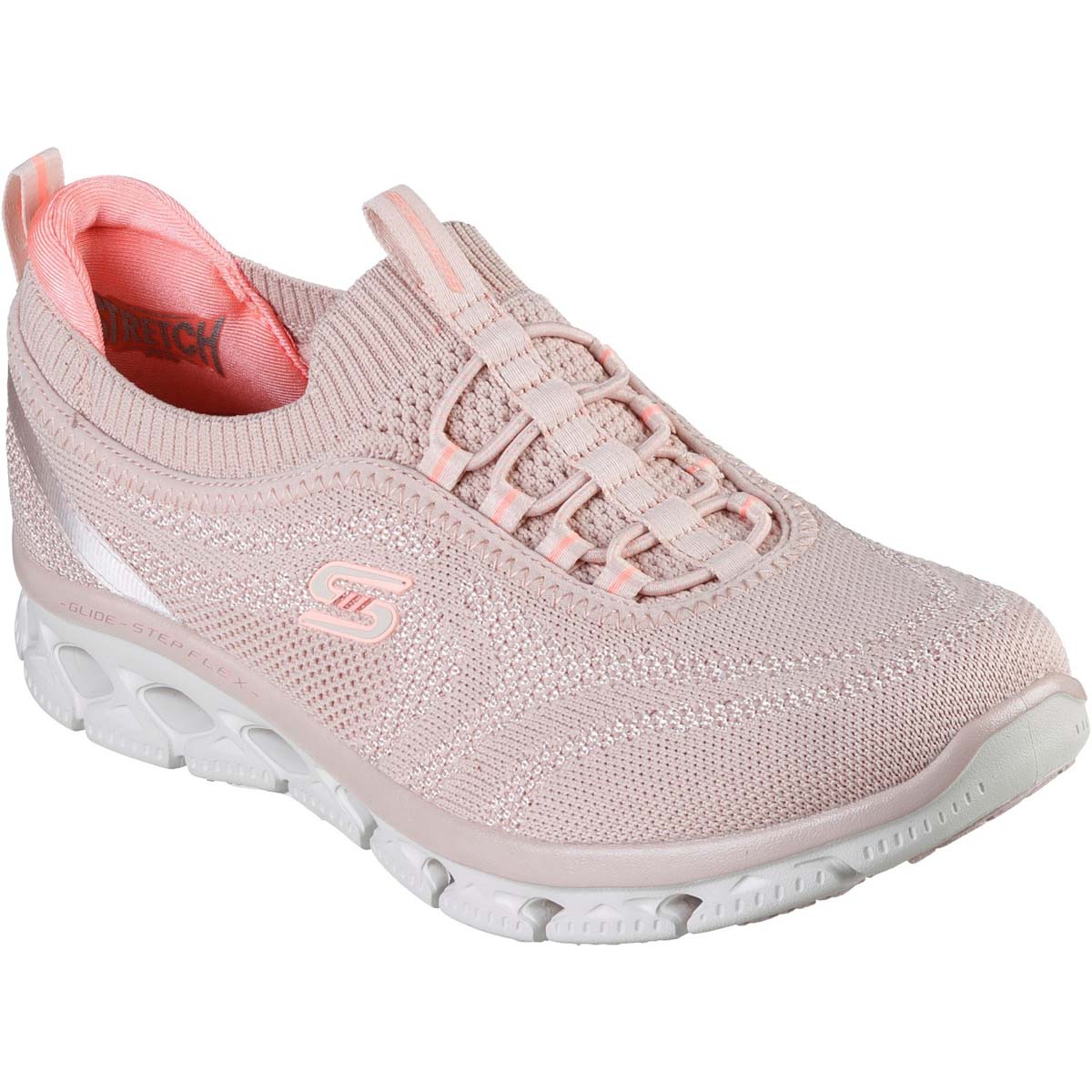 Skechers Glide-Step Flex Light Pink Womens Trainers 104307 In Size 6 In Plain Light Pink