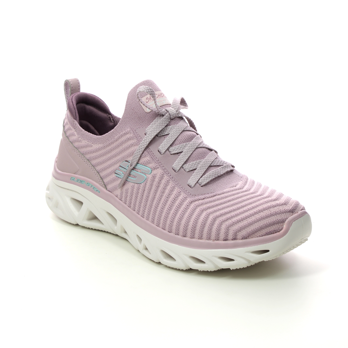 Skechers Glide Step Hype Mauve Womens Trainers 149558 In Size 5 In Plain Mauve