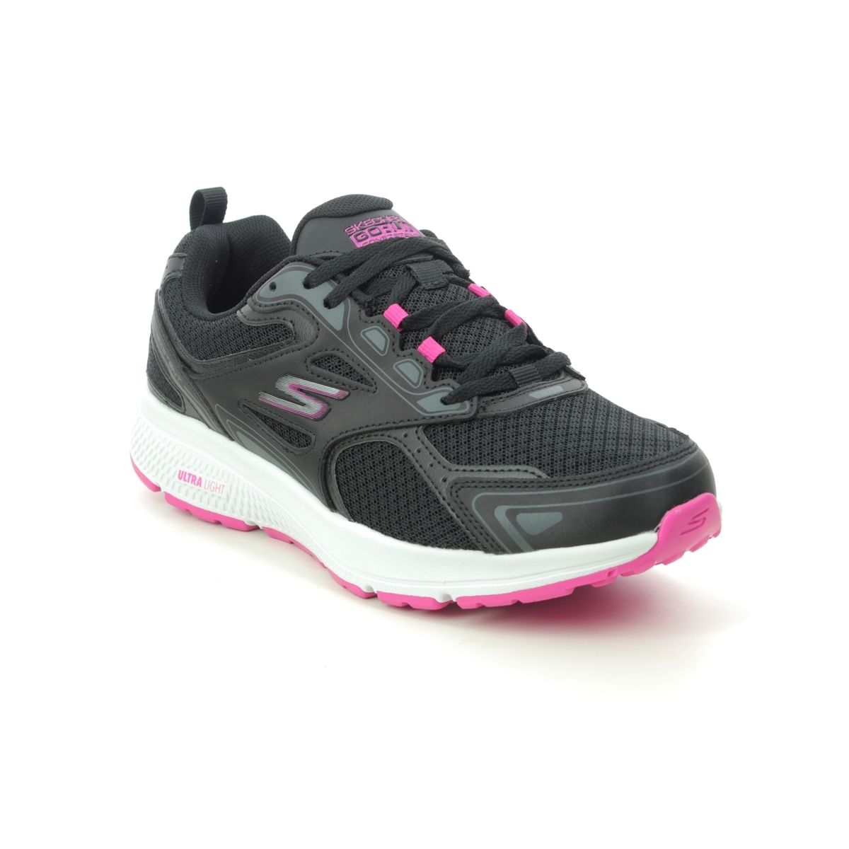 skechers black and pink shoes