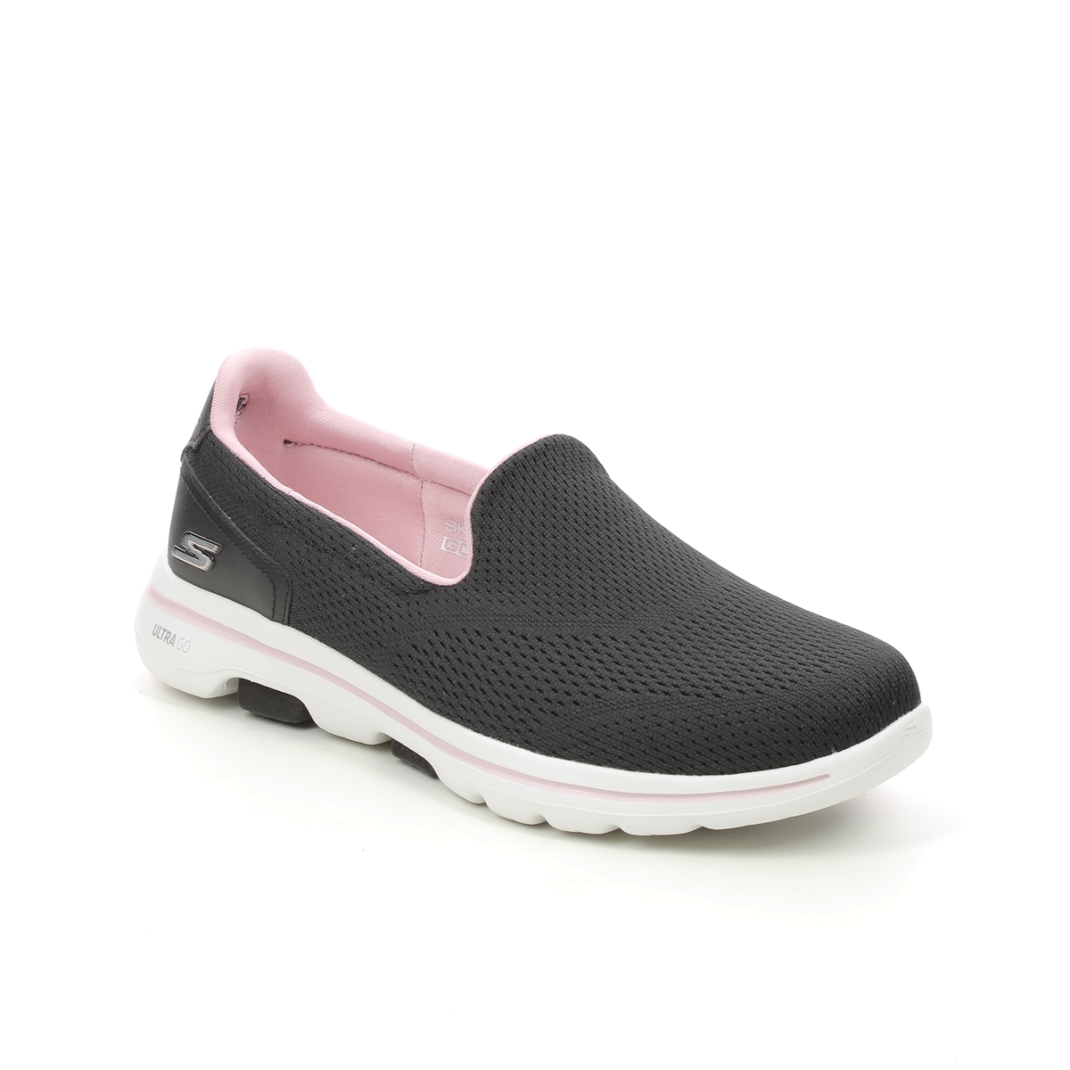  Skechers Women's GO Walk Flex-Vella Sneaker, Charcoal, 5