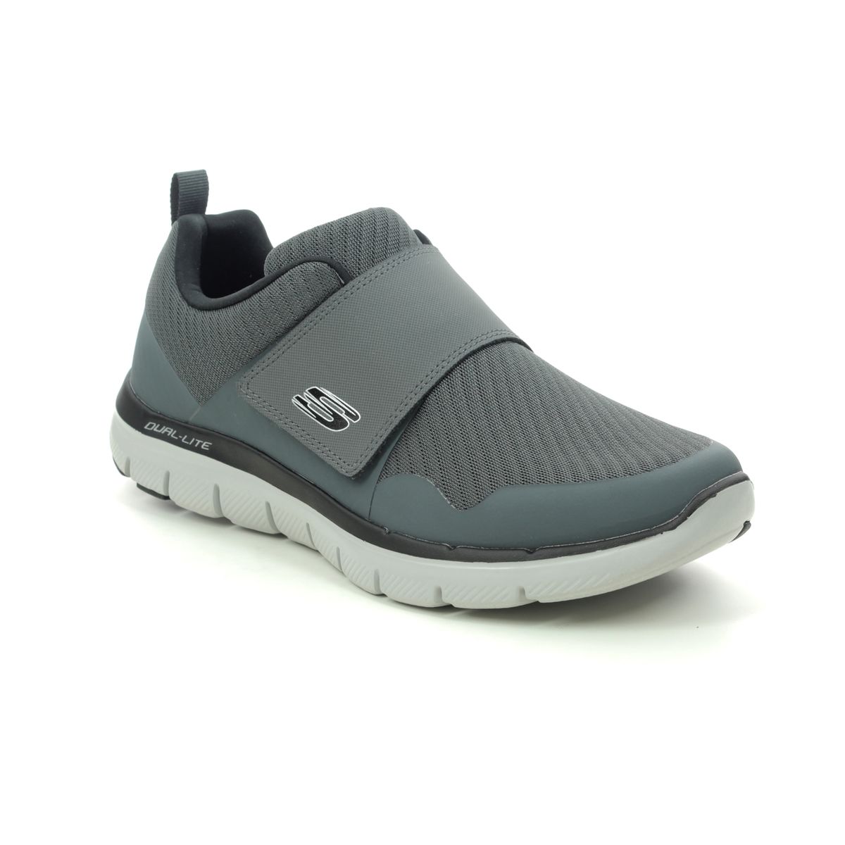 Skechers Gurn Grey Velcro trainers 52183 CCBK