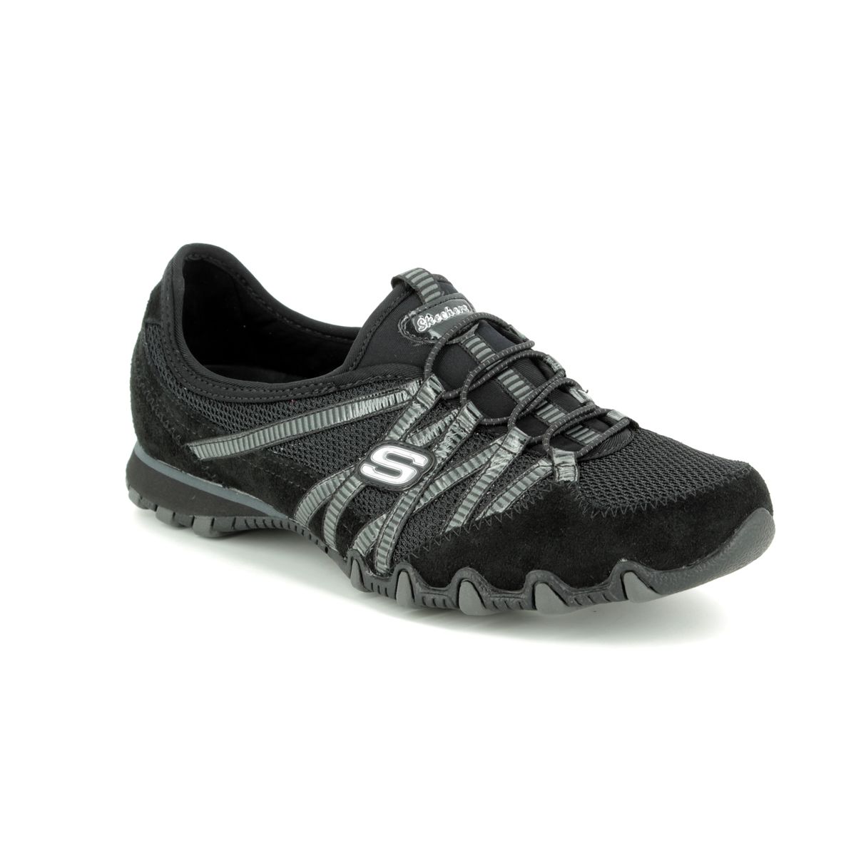 skechers bikers hot ticket bungee lace trainers