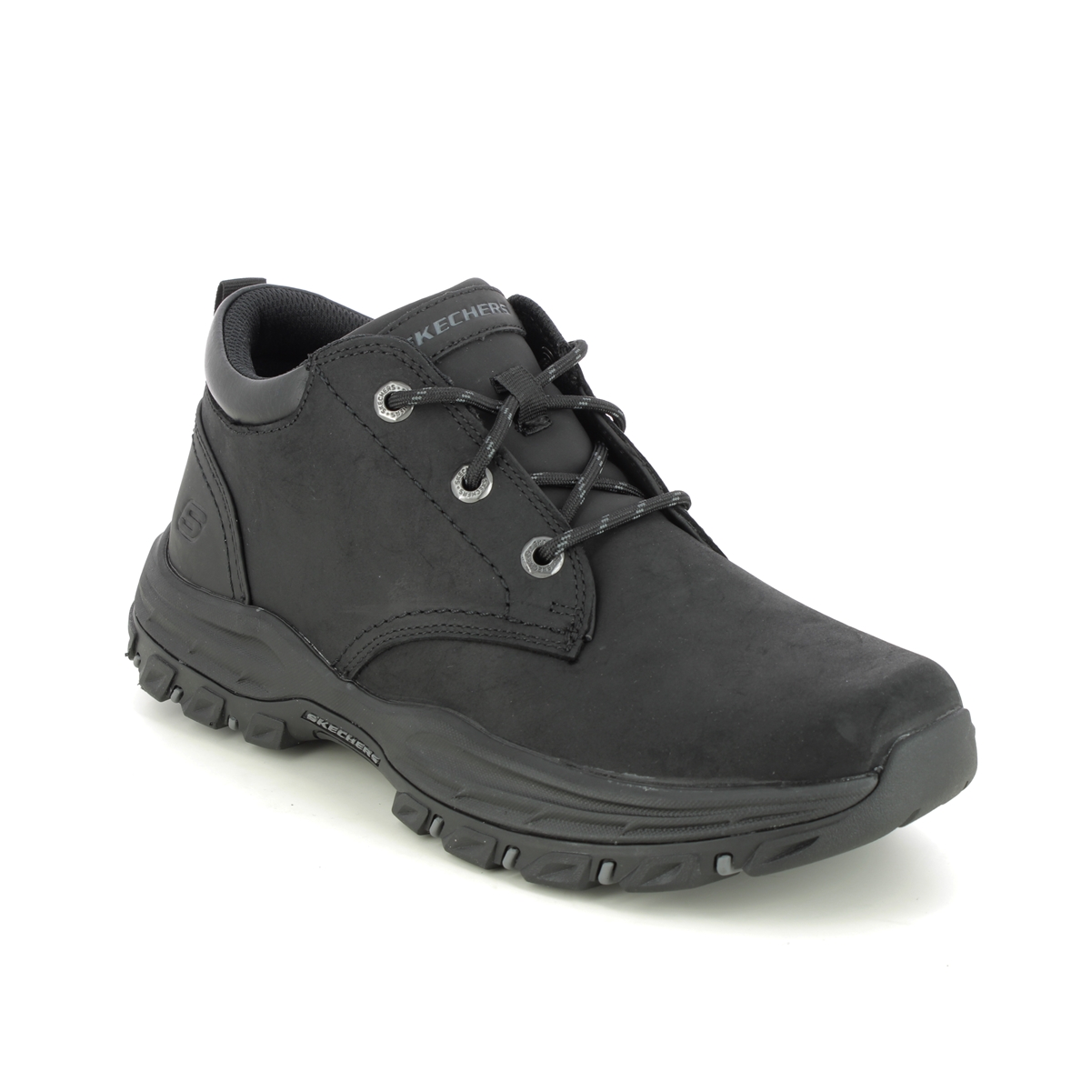 Skechers Knowlson Ramhur BLK Black Mens Chukka Boots 204921 in a Plain Leather in Size 12