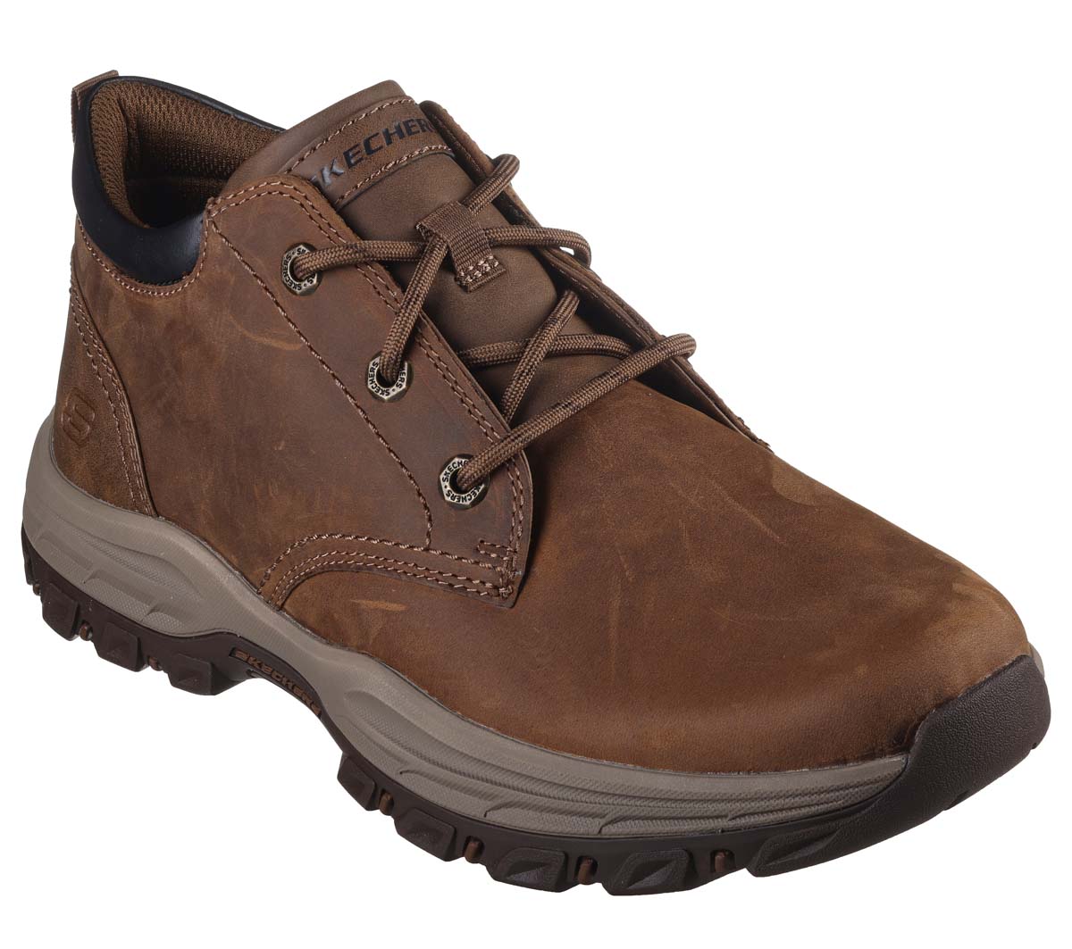 Skechers Knowlson Ramhur Desert Leather Mens Chukka Boots 204921 In Size 7 In Plain Desert Leather
