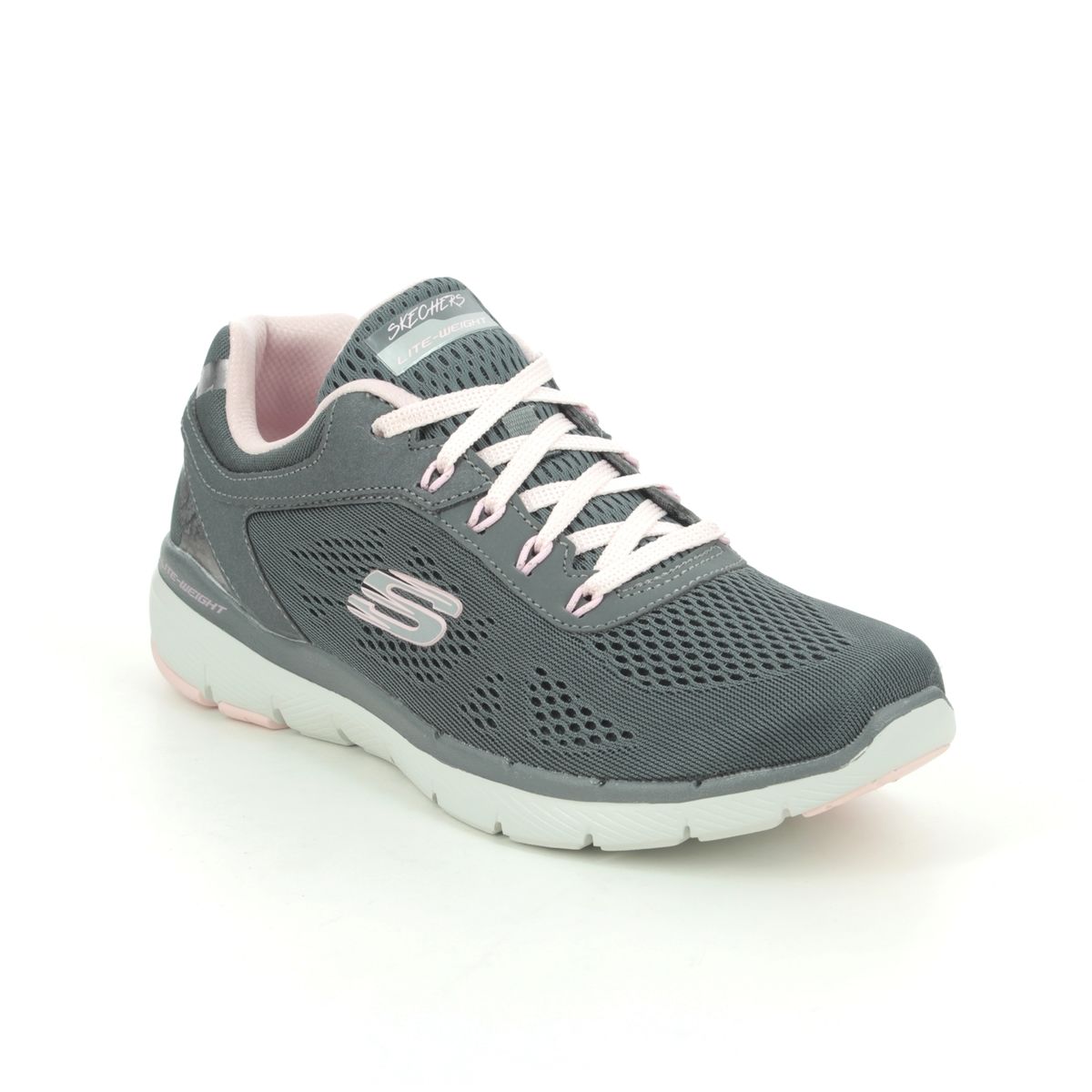 Skechers Moving Fast Flex Appeal 13059 CCPK Charcoal trainers