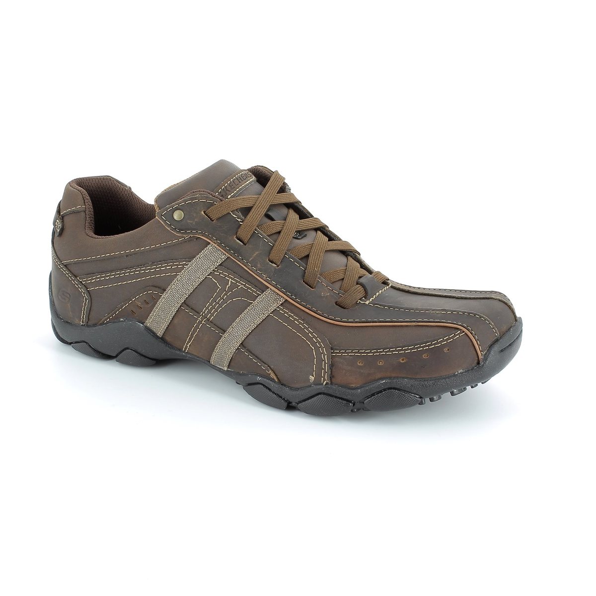 Skechers Murilo Diameter Brown Mens Comfort Lacing Shoes 64276 In Size 10.5 In Plain Brown  In Cdb Dark Brown
