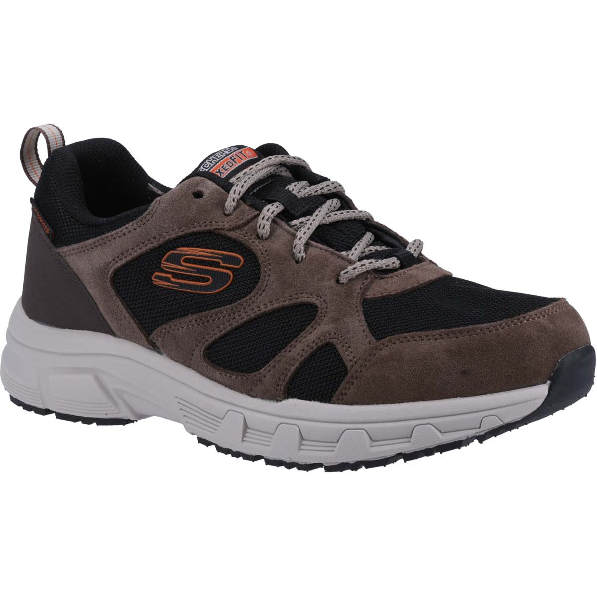 Skechers Oak Canyon Sunf BRBK Brown Mens comfort shoes in a Plain Leather and Man-made in Size 6