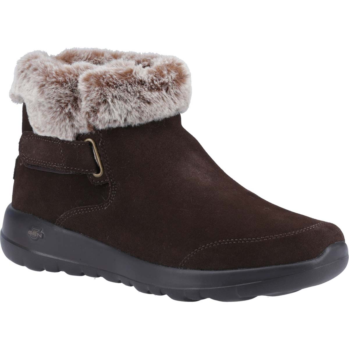 Skechers On-The-Go Joy First Glance Chocolate Brown Womens Ankle Boots 144041 In Size 4 In Plain Chocolate Brown