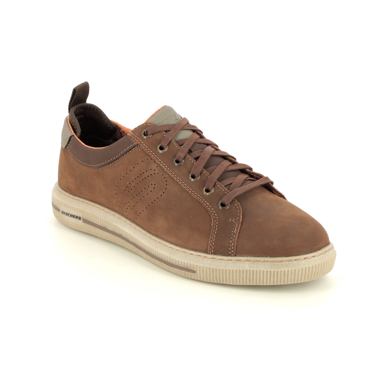 Skechers Pertola Ruston Chocolate Brown Mens Comfort Shoes 210450 In Size 9 In Plain Chocolate Brown