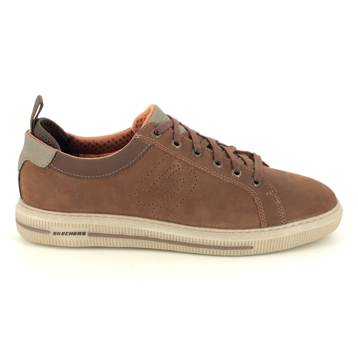 Skechers Pertola Ruston CHOC Chocolate brown Mens comfort shoes 210450