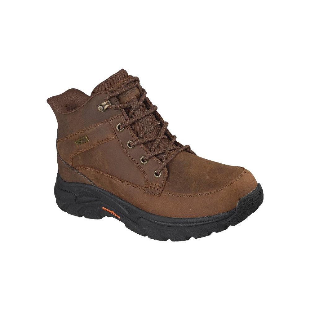 Skechers Respected Slip Ins Tex CDB Brown Mens Winter Boots 205652 in a Plain Man Made in Size 10.5