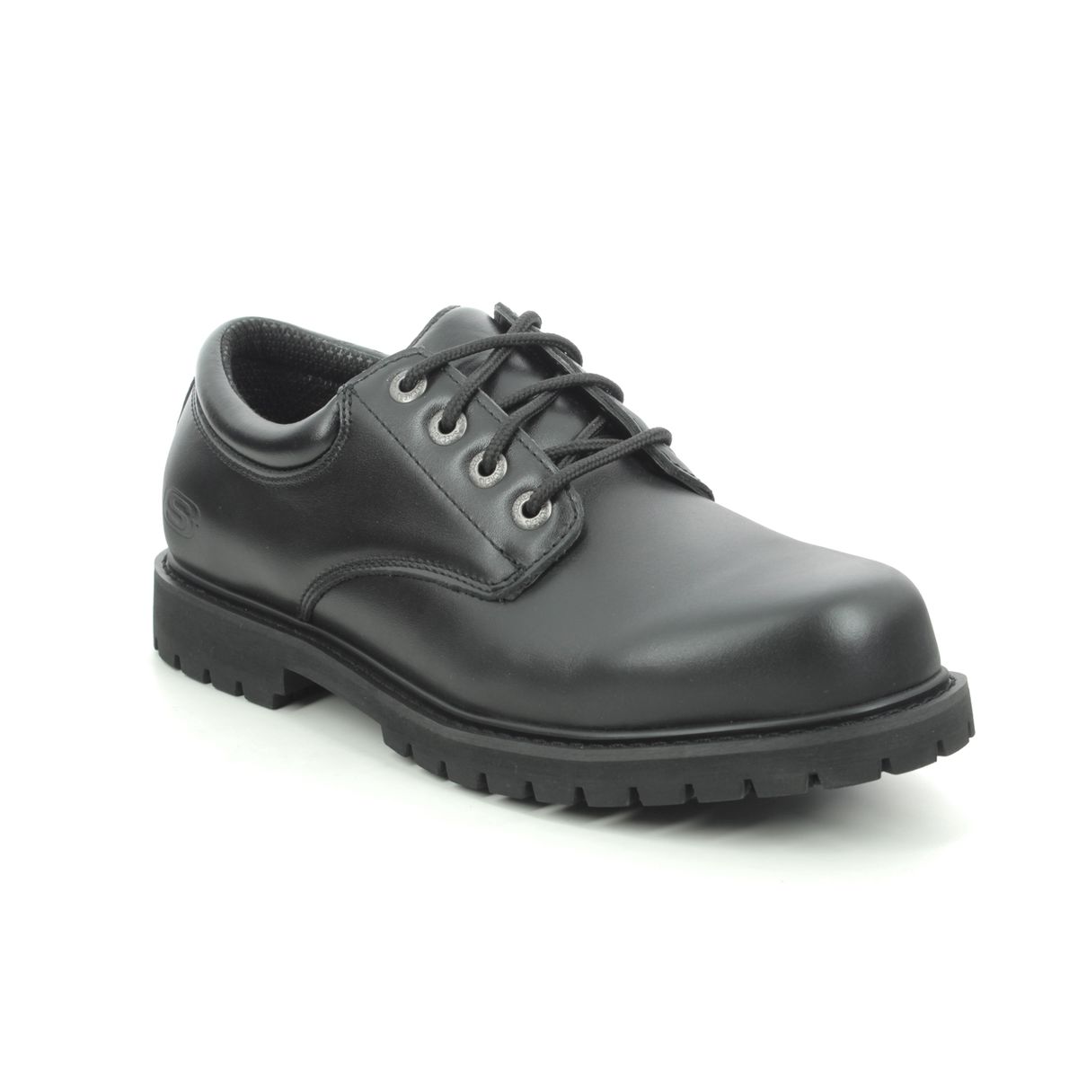 Skechers Safety Work Cottonwood Slip Resistant Black Mens Comfort Shoes 77041 In Size 13 In Plain Black