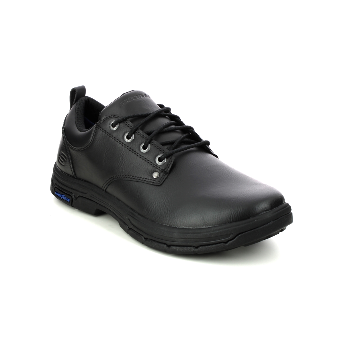 Skechers Segment Rilar 2 BLK Black Mens comfort shoes 204516 in a Plain Leather in Size 9.5