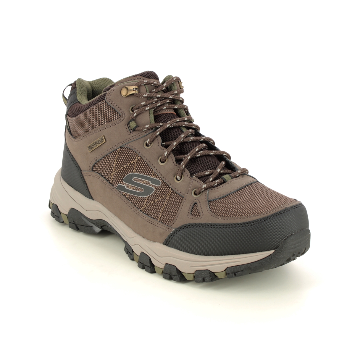Skechers Selmen Melano Tex Chocolate Brown Mens Outdoor Walking Boots 204477 In Size 10 In Plain Chocolate Brown