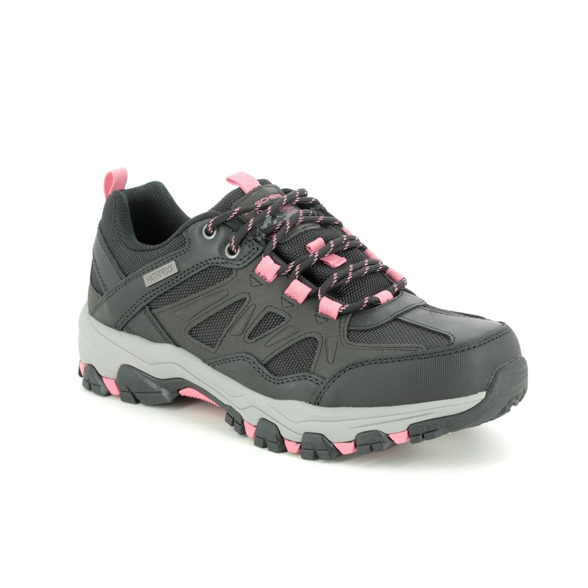 Skechers Selmen West Relaxed BKCC Black Charcoal Grey Womens Walking Shoes 167003 in a Plain Leather in Size 7
