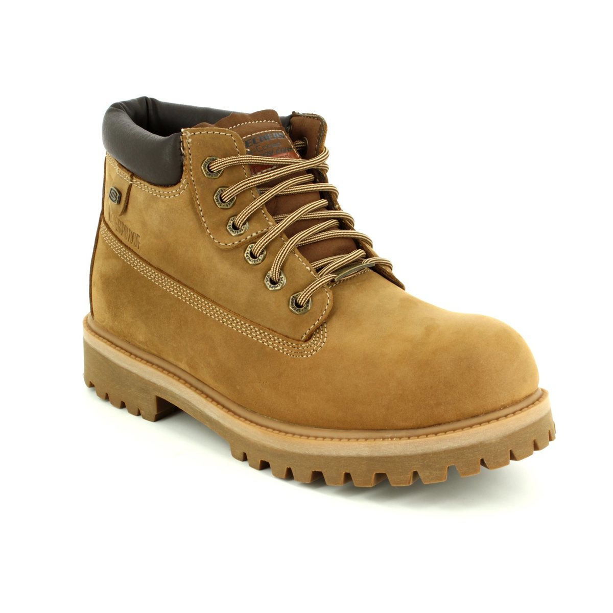 brown sketcher boots