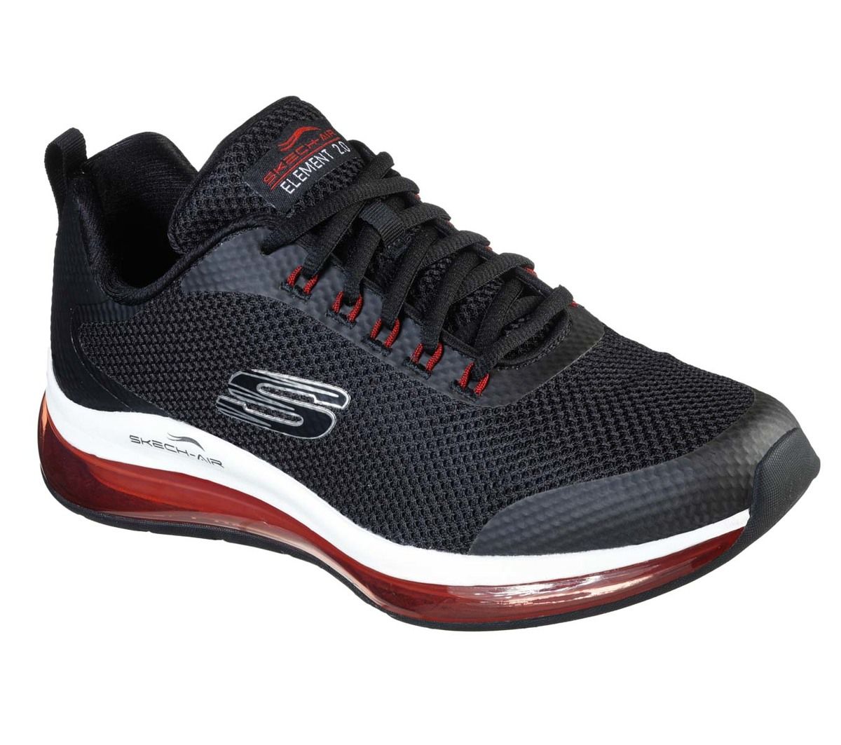 mens red skechers trainers