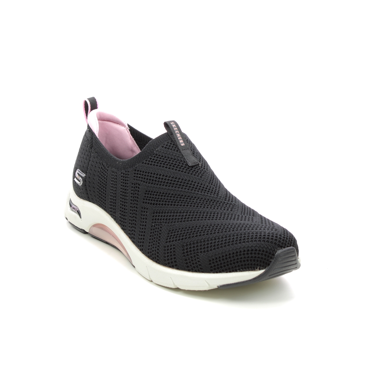 Skechers Skech-air Arch Fit BKLP Black Womens trainers 104251 in a Plain Textile in Size 4
