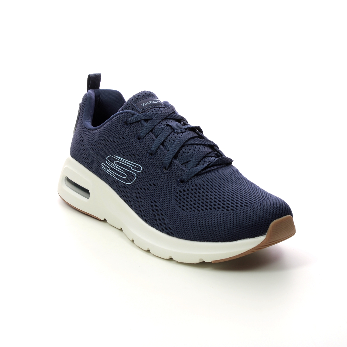 Skechers Skech Air Court NVY Navy Womens trainers 149948 in a Plain Textile in Size 4
