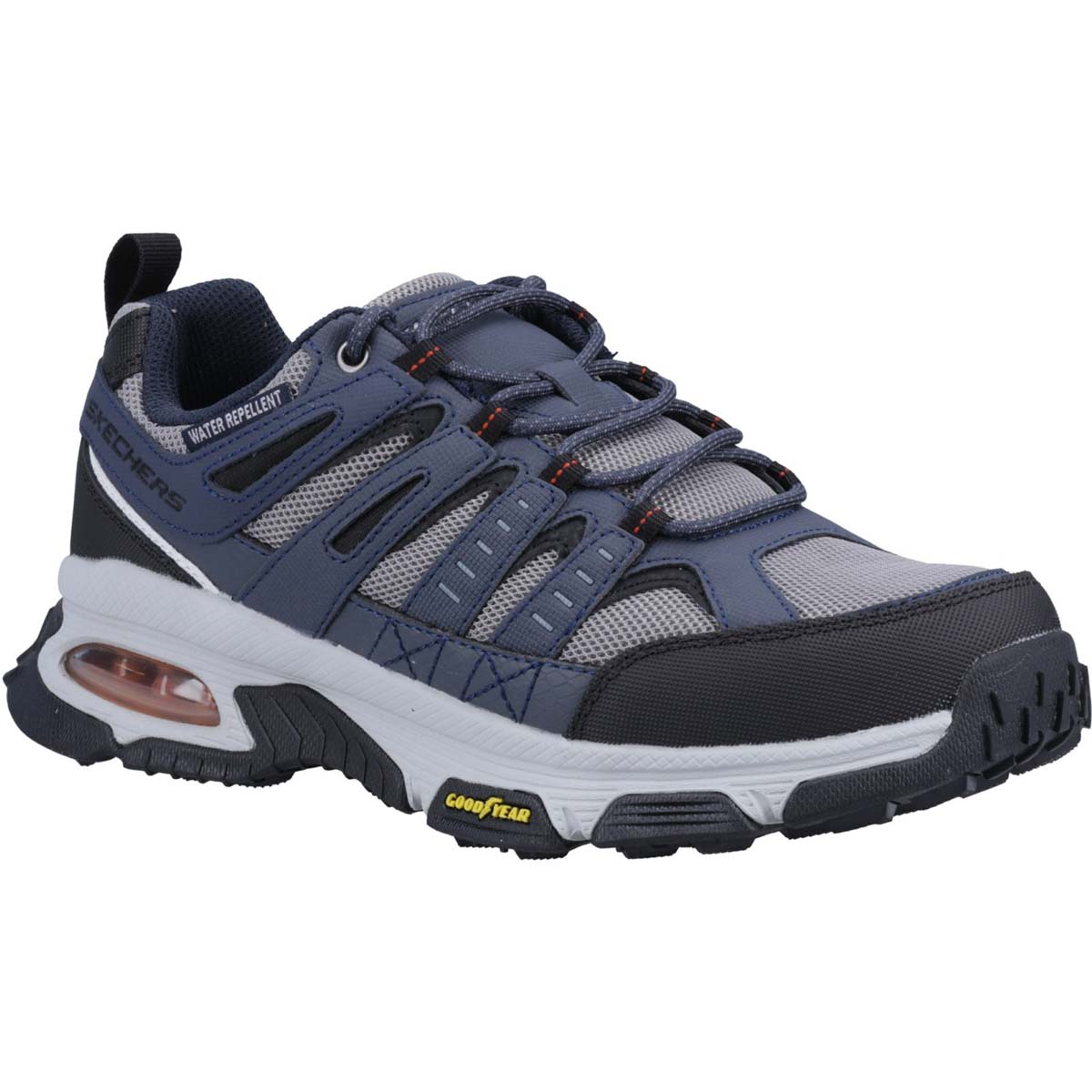 Skechers Skech-Air Envoy Navy Grey Mens Comfort Shoes 237214 In Size 9 In Plain Navy Grey