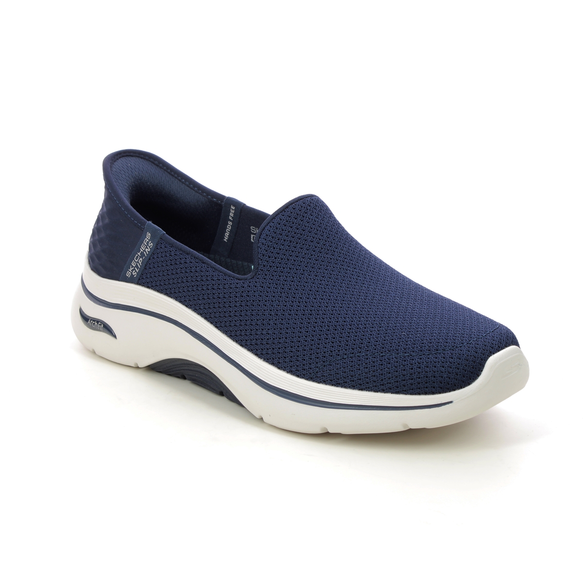Skechers Slip Ins Arch 2 NVW Navy Womens trainers 125315 in a Plain Textile in Size 6