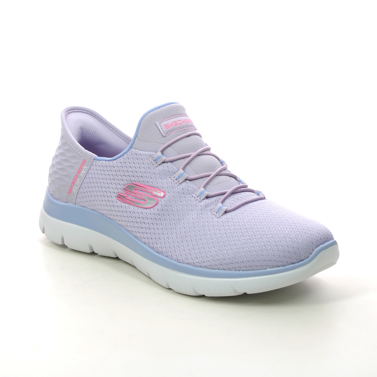 Skechers Slip Ins Summit LAV Lavender Womens trainers 150123 in a Plain Textile in Size 7