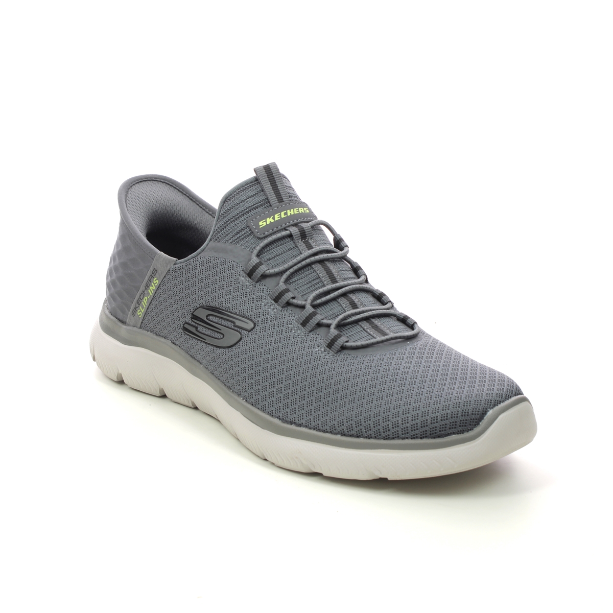 Skechers Summit Slip Ins CHAR Charcoal Mens trainers 232457 in a Plain Textile in Size 7.5