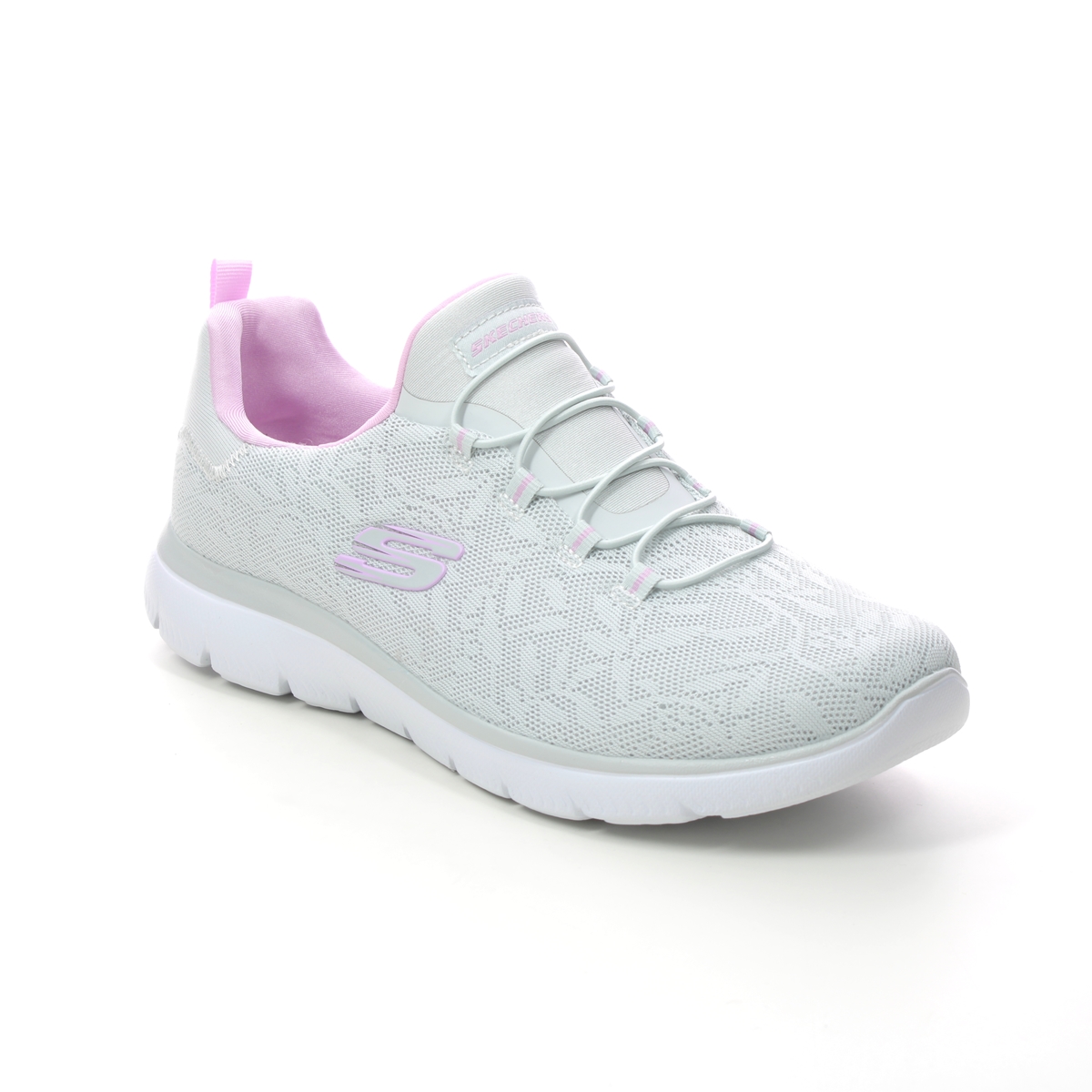 Skechers Summits Good Taste LGLV Light Grey Lavender Womens trainers 149936 in a Plain Textile in Size 8