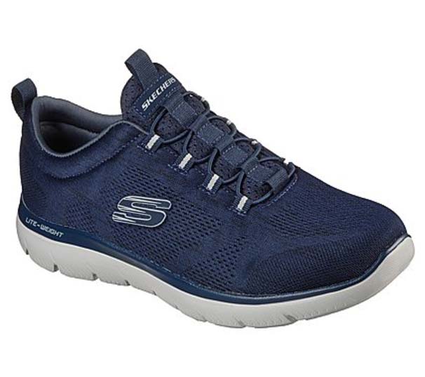 Skechers Summits Louvin Navy Mens Trainers 232186 In Size 8.5 In Plain Navy