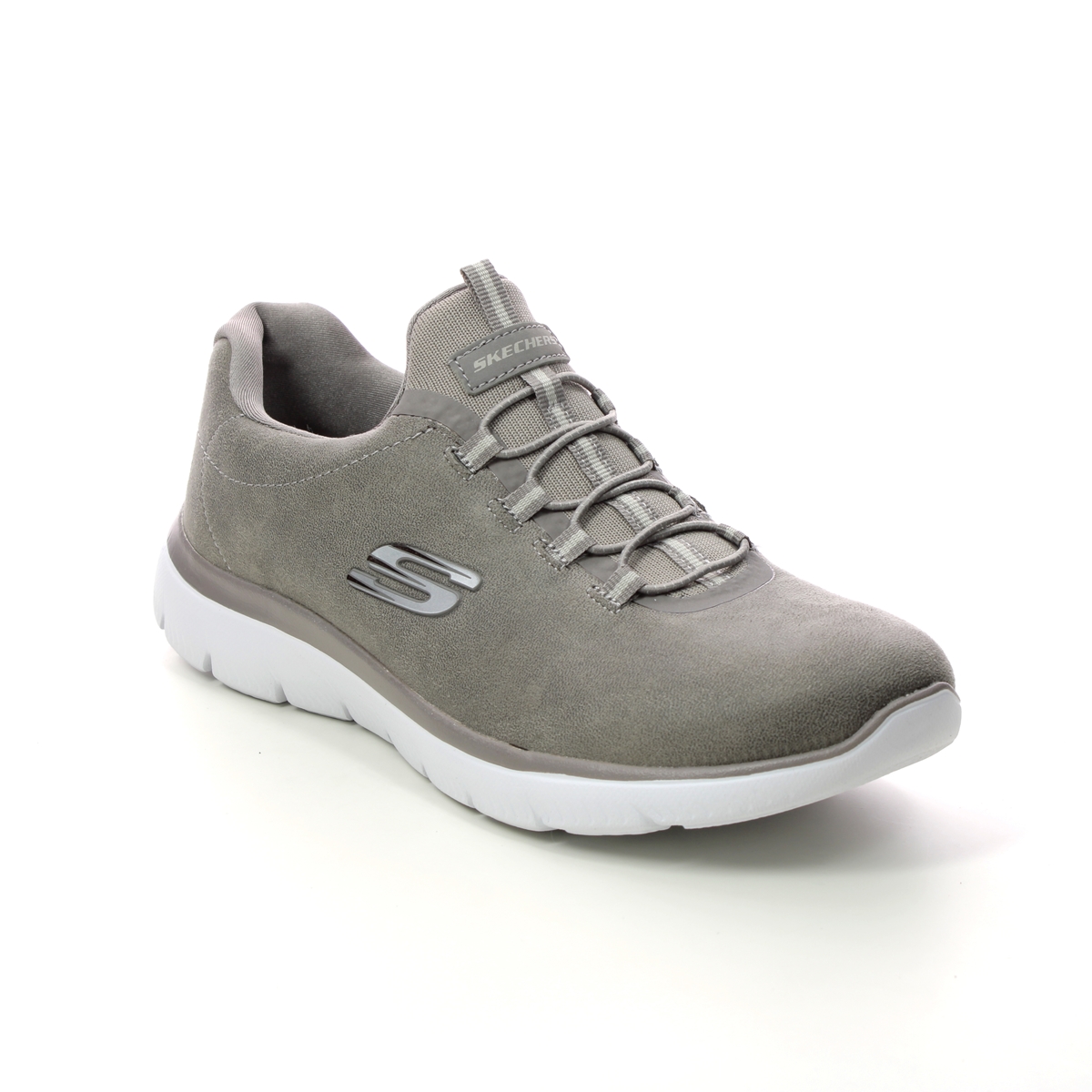 Skechers Summits Smooth Dark Taupe Womens Trainers 149200 In Size 5 In Plain Dark Taupe