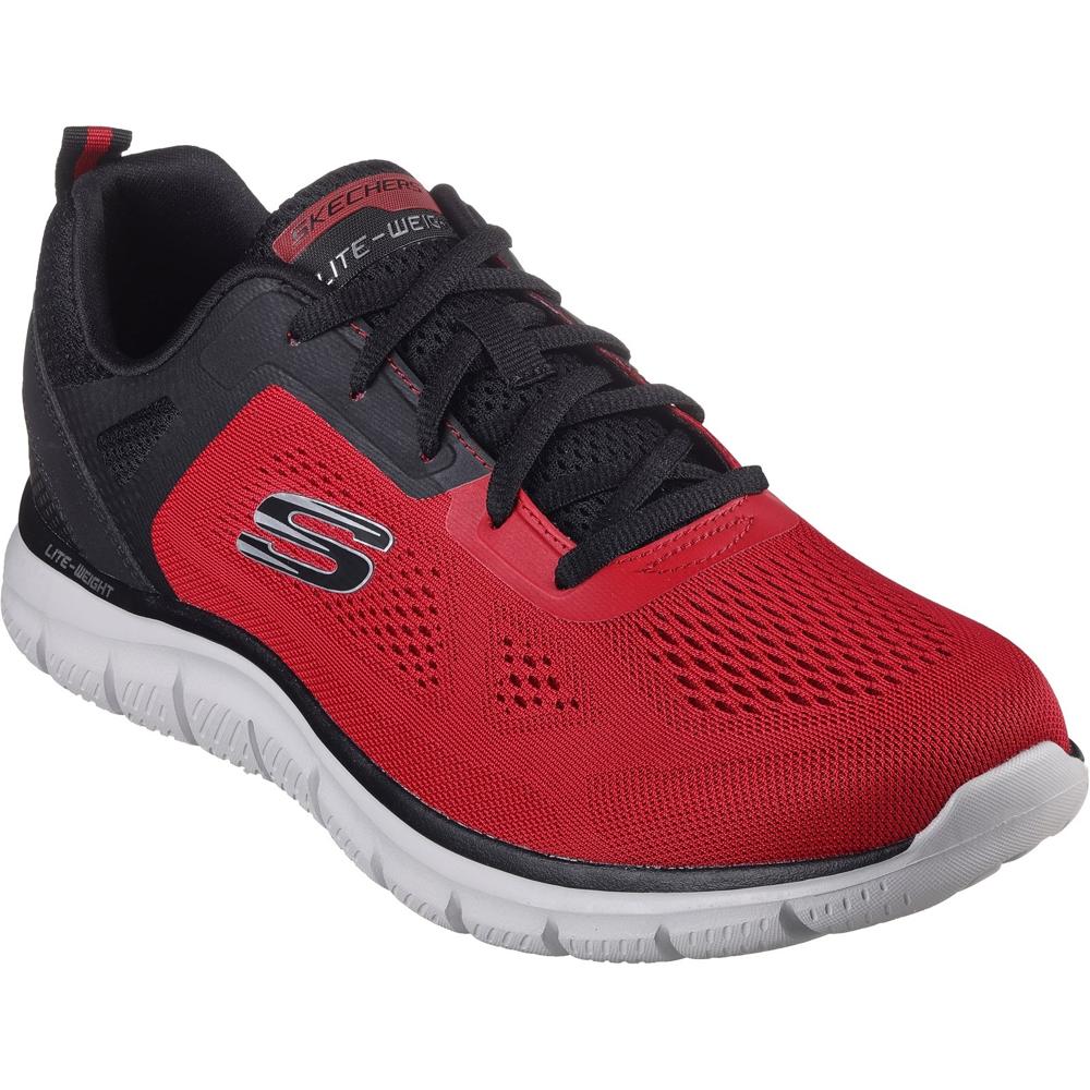 Skechers Track - Broader RDBK Red Black Mens trainers in a Plain  in Size 12