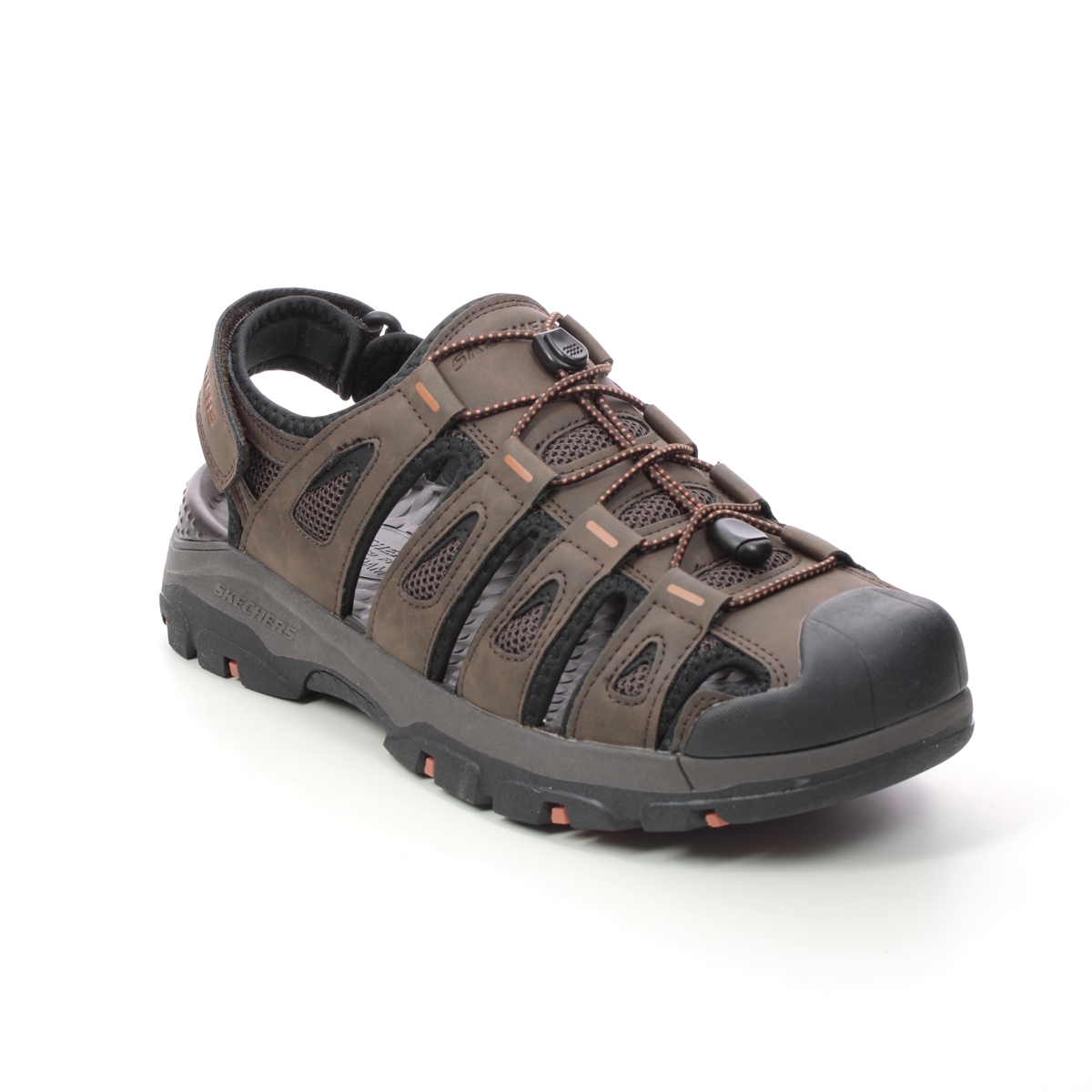 Skechers Tresmen Outseen CHOC Chocolate brown Mens Closed Toe Sandals 204111 in a Plain Man-made in Size 8