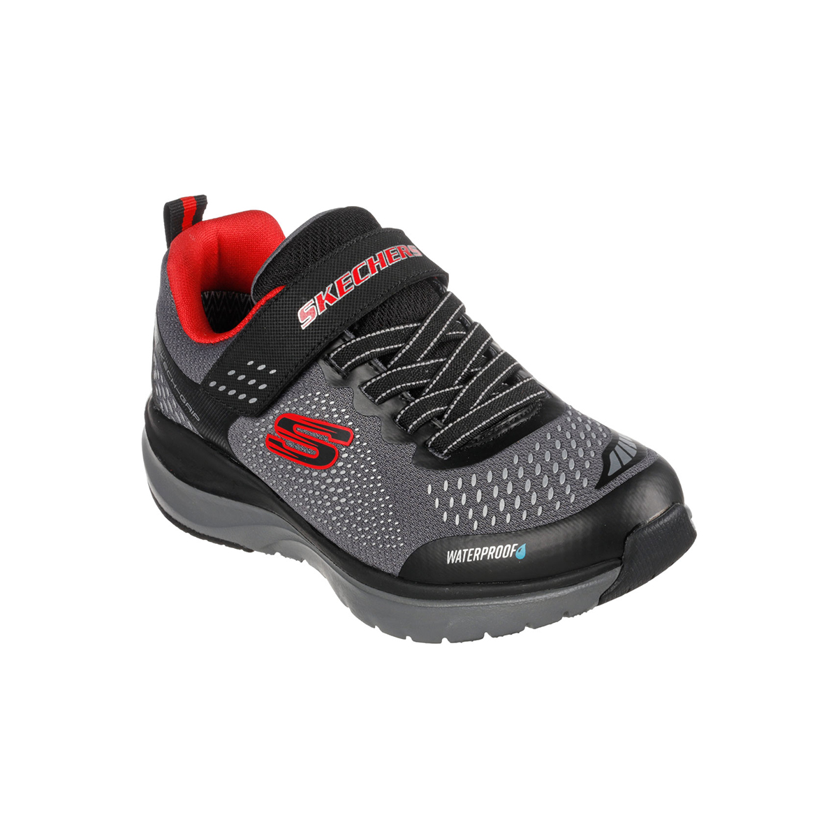 Skechers Ultra Hydro Tex CBLM Charcoal Black Kids trainers 403847L in a Plain Textile in Size 32