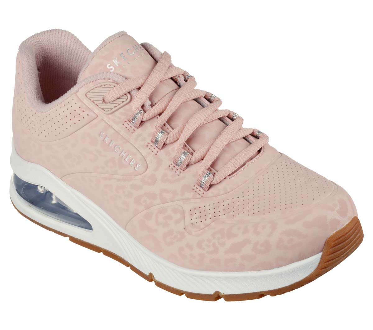 Skechers Uno 2 Leopard Blush Pink Womens Trainers 155642 In Size 5 In Plain Blush Pink