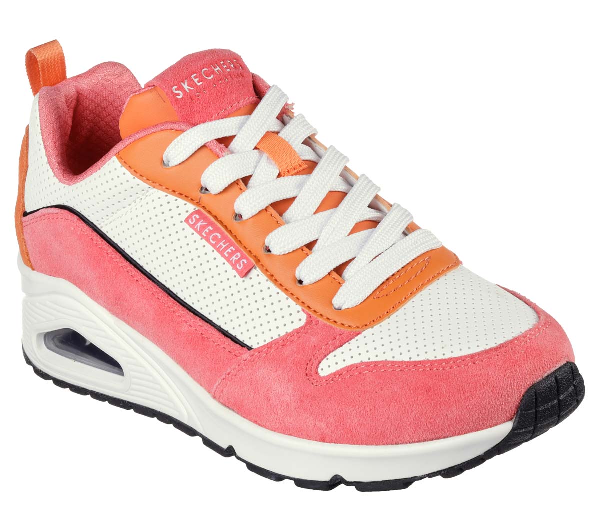 Skechers Uno Balance Pink Orange Womens Trainers 177105 In Size 6 In Plain Pink Orange
