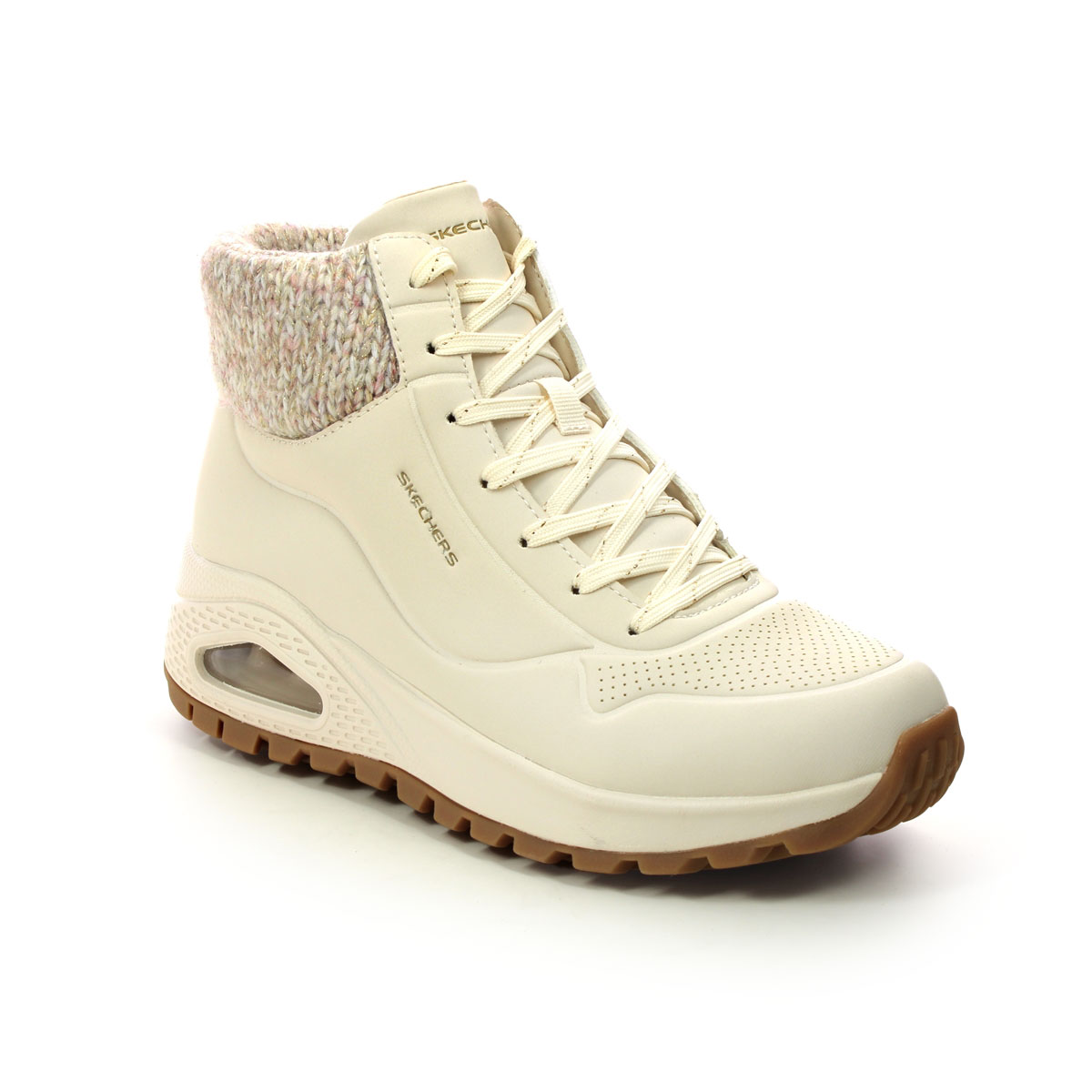Skechers Uno Rugged Knit Natural Womens Hi Tops 167988 In Size 7 In Plain Natural