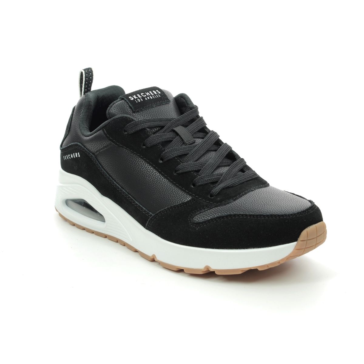 skechers sneakers black and white