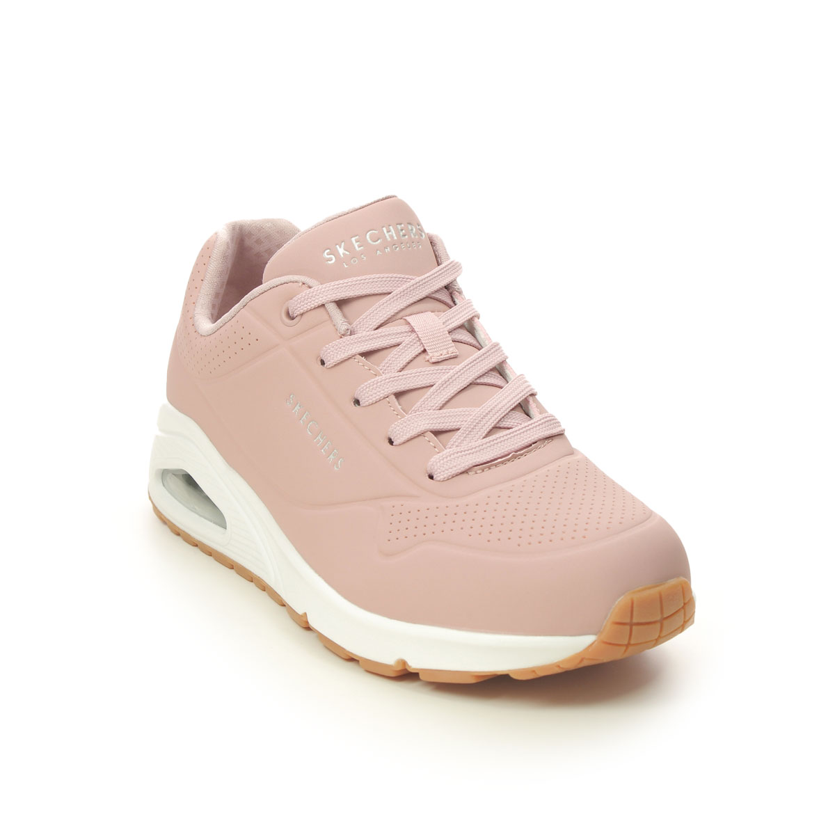Skechers Uno Stand Air BLSH Blush Pink Womens trainers 73690 in a Plain Man-made in Size 5