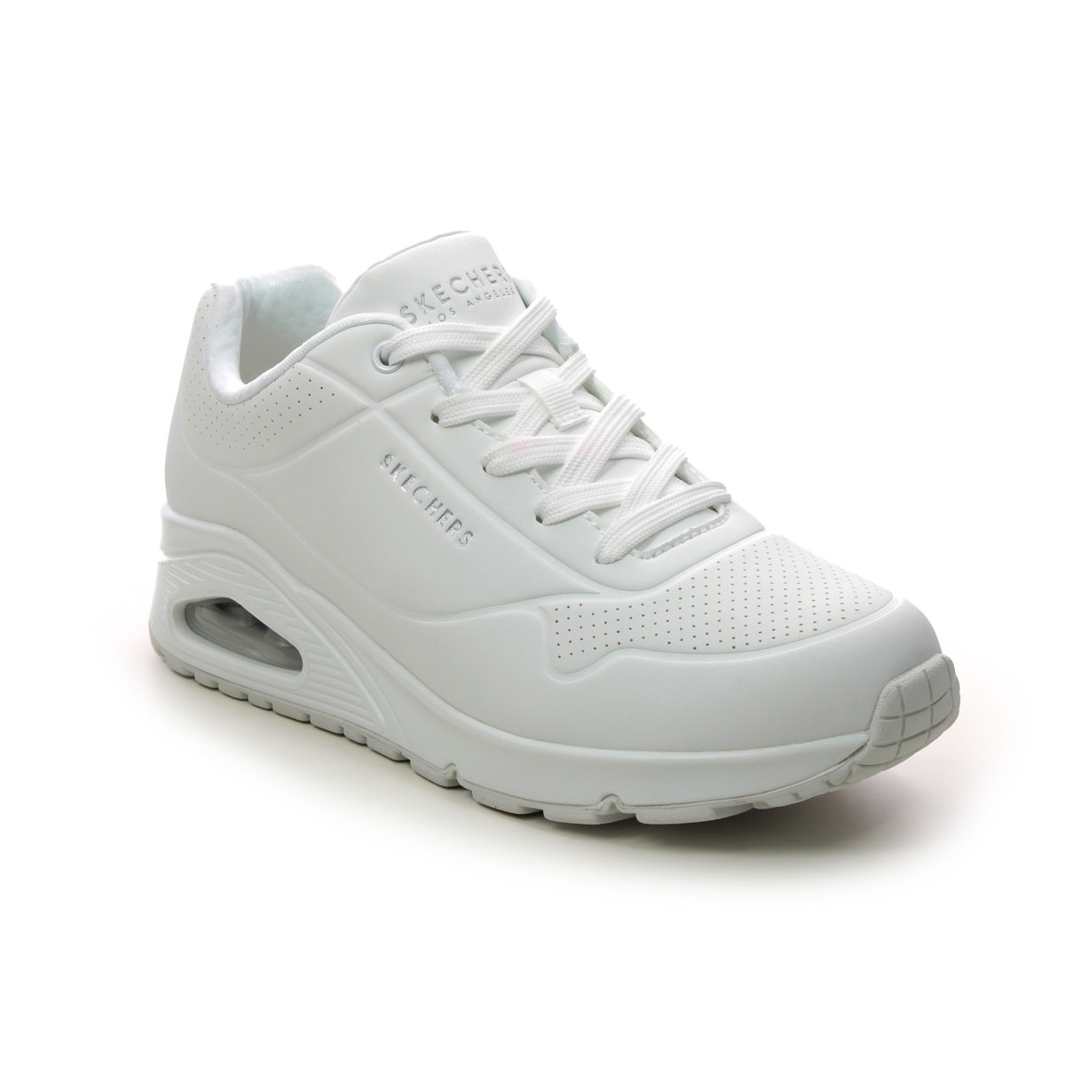 Skechers Uno Stand Air W White Womens trainers 73690 in a Plain Man-made in Size 5