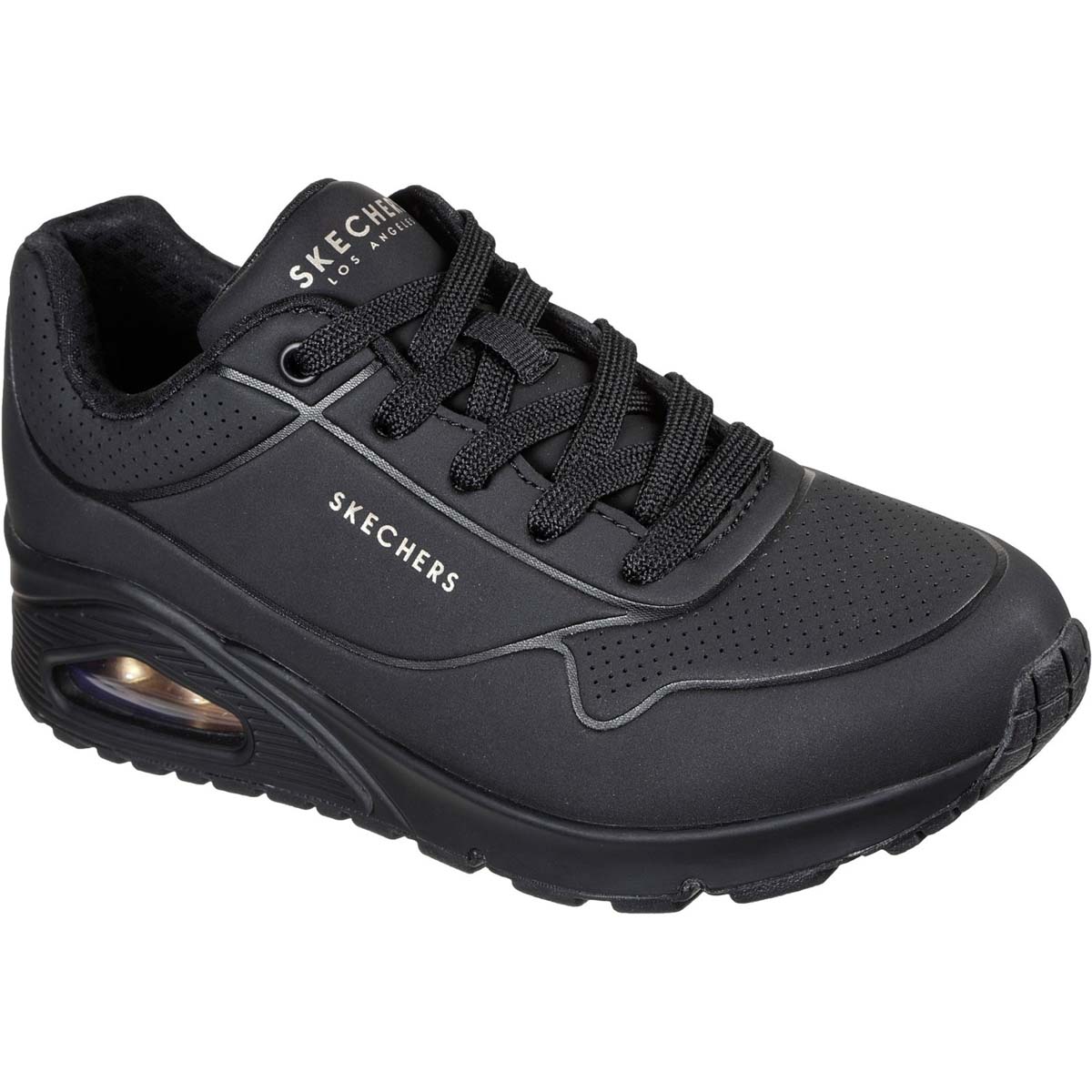 Skechers Uno Stand On Air Black Womens Trainers 73690 In Size 3 In Plain Black