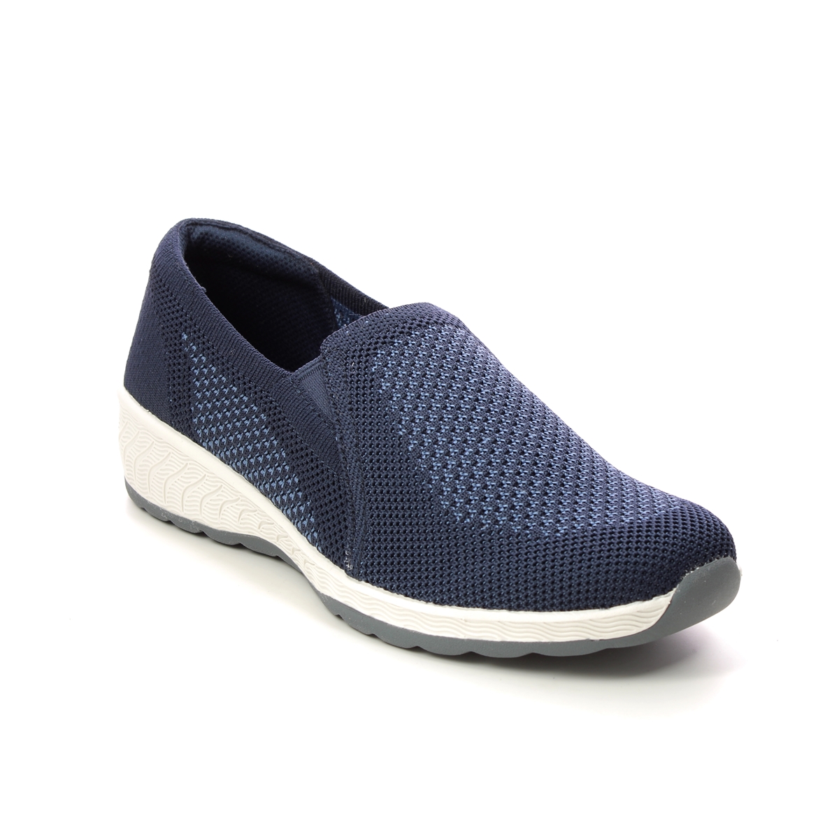 Skechers Up-Lifted Navy Womens Comfort Slip On Shoes 100454 In Size 5 In Plain Navy