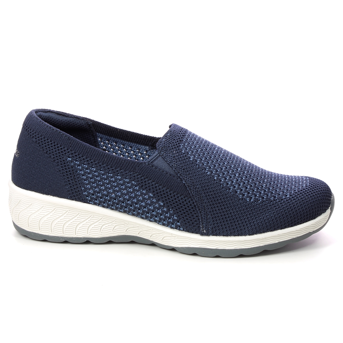 Skechers Up-lifted NVY Navy Womens Comfort Slip On Shoes 100454