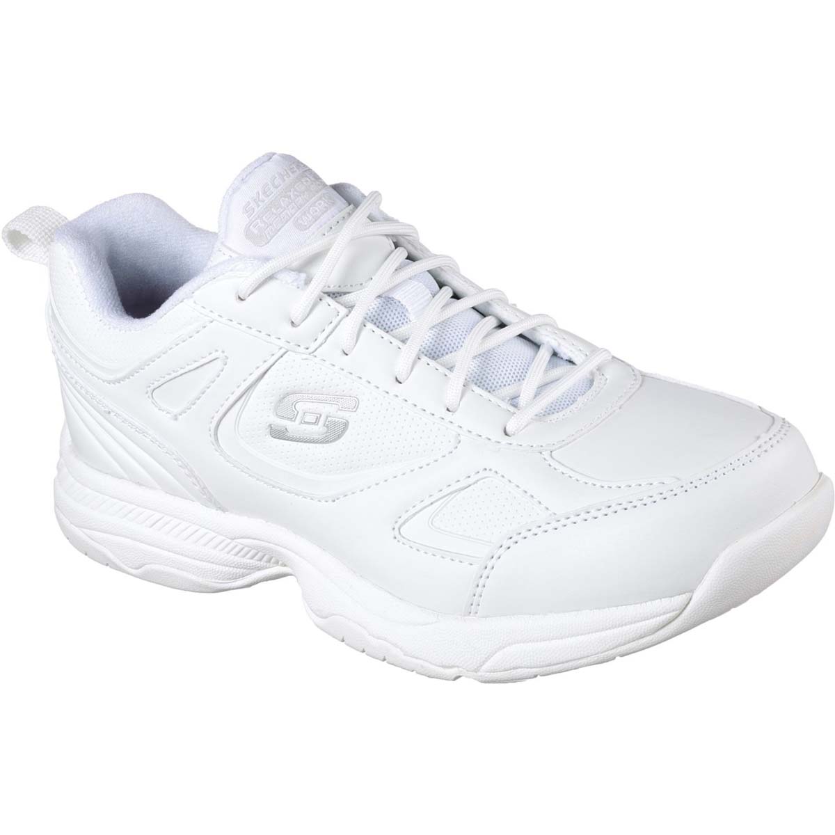 Skechers Work Relaxed Fit Dighton White Womens Trainers 77200Ec In Size 9 In Plain White